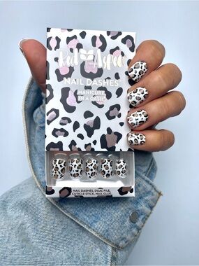 Red Aspen White Leopard Press-On Nails